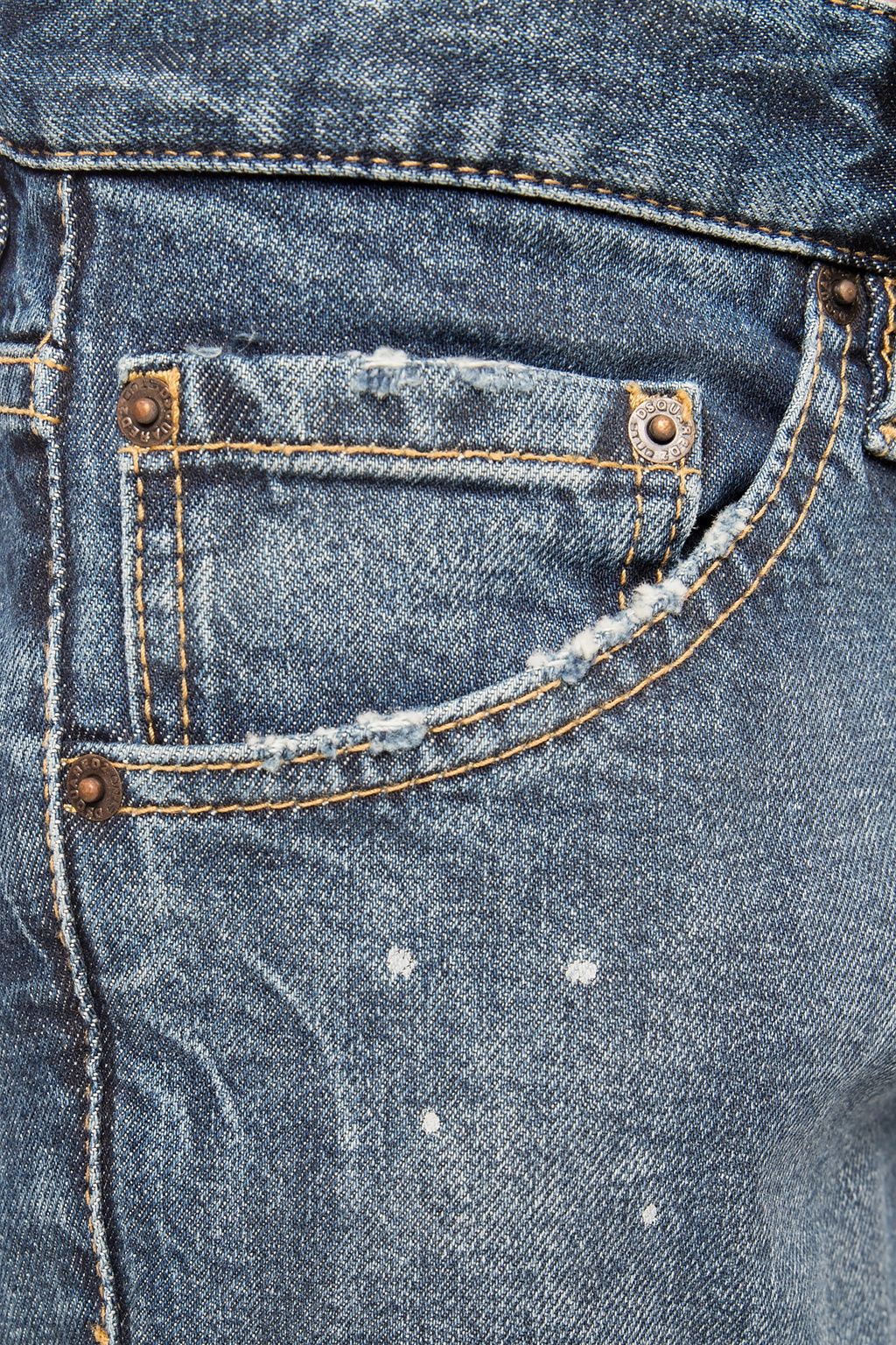 Blauwe katoenen herenjeans