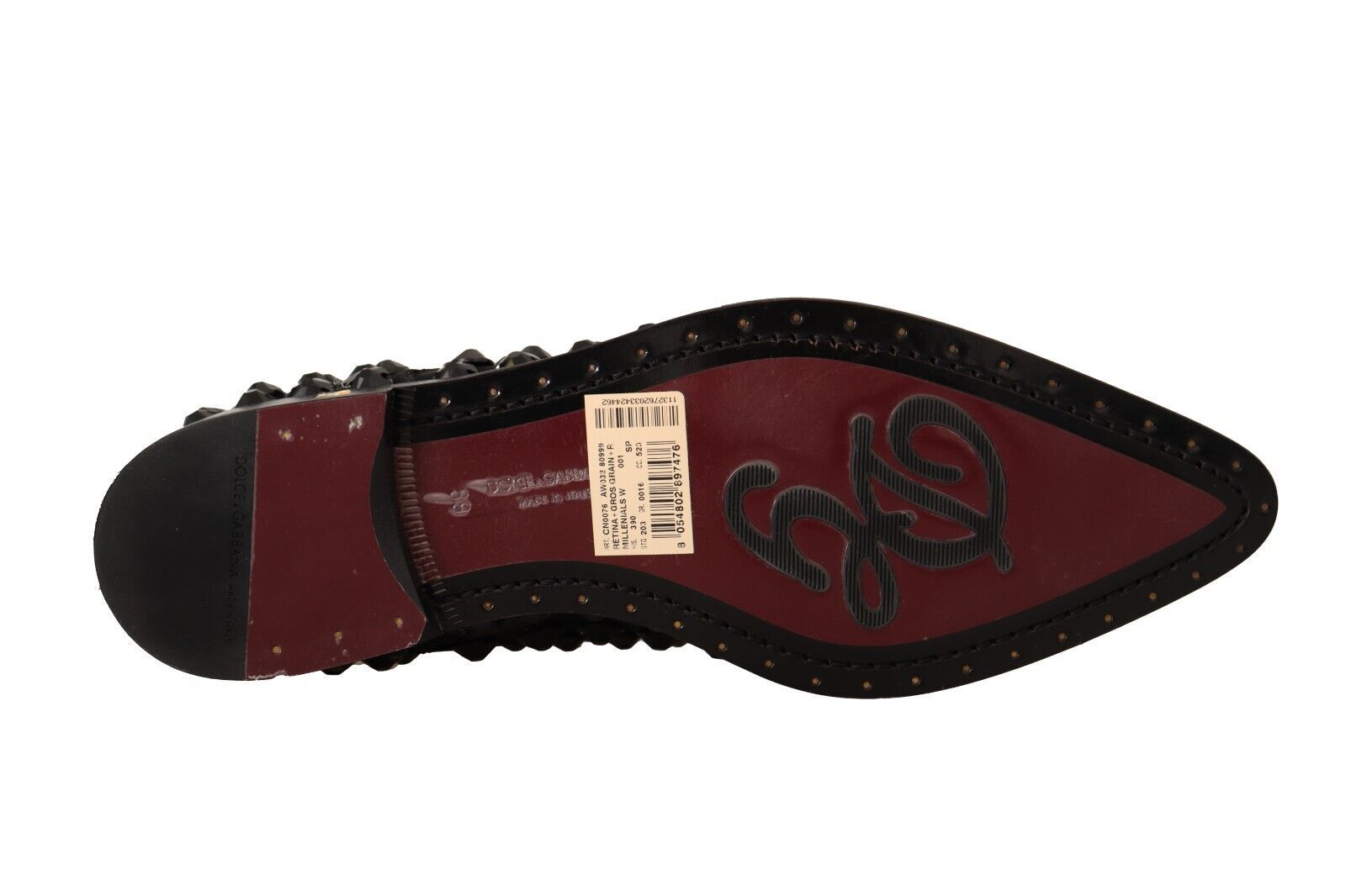 Zwarte veterschoenen met studs
