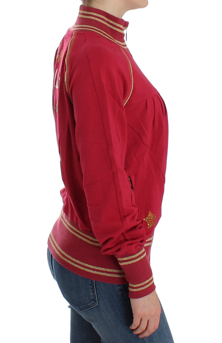 Roze nep-ritsvest met sweatshirt