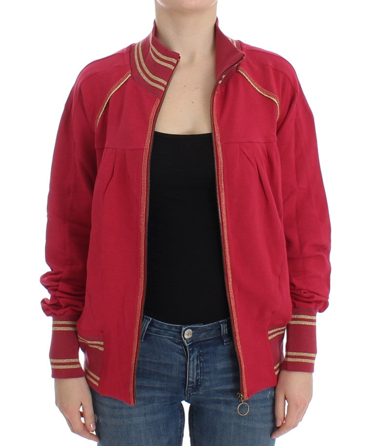 Roze nep-ritsvest met sweatshirt