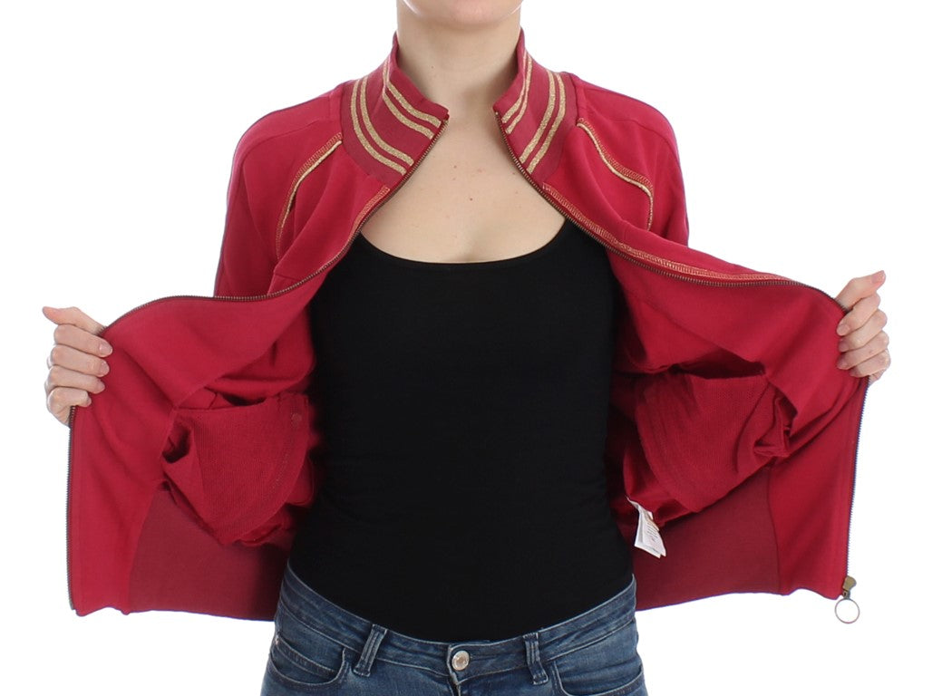Roze nep-ritsvest met sweatshirt