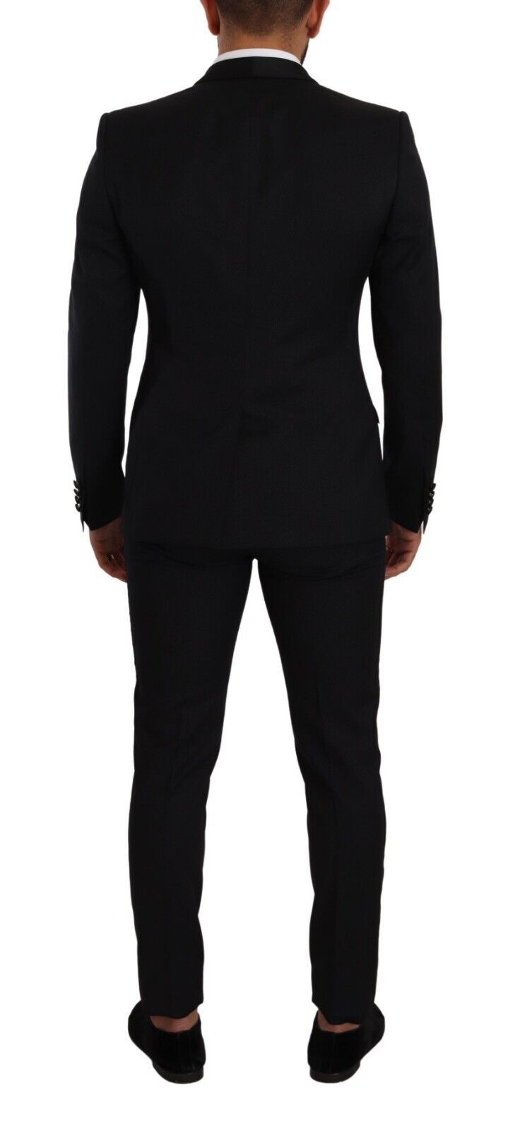 Zwart Fantasy GOLD wollen slim fit 2-delig pak