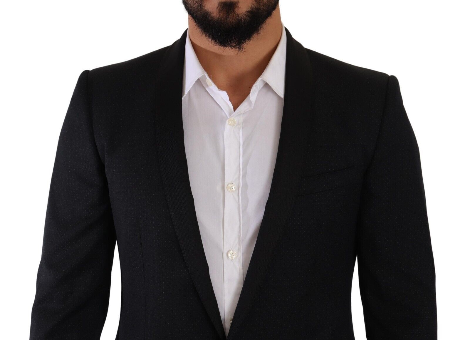 Zwart Fantasy GOLD wollen slim fit 2-delig pak