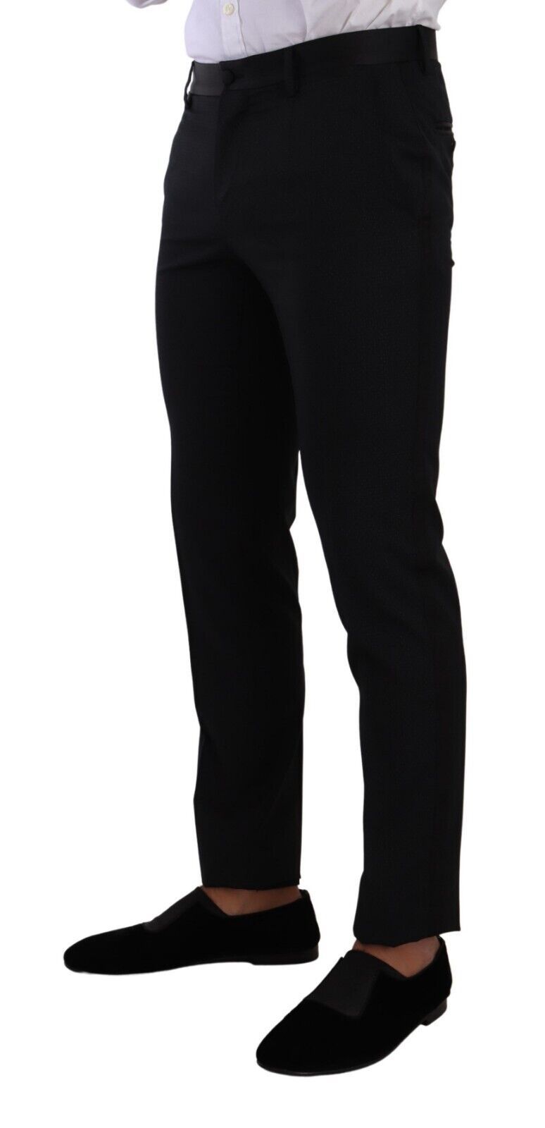 Zwart Fantasy GOLD wollen slim fit 2-delig pak