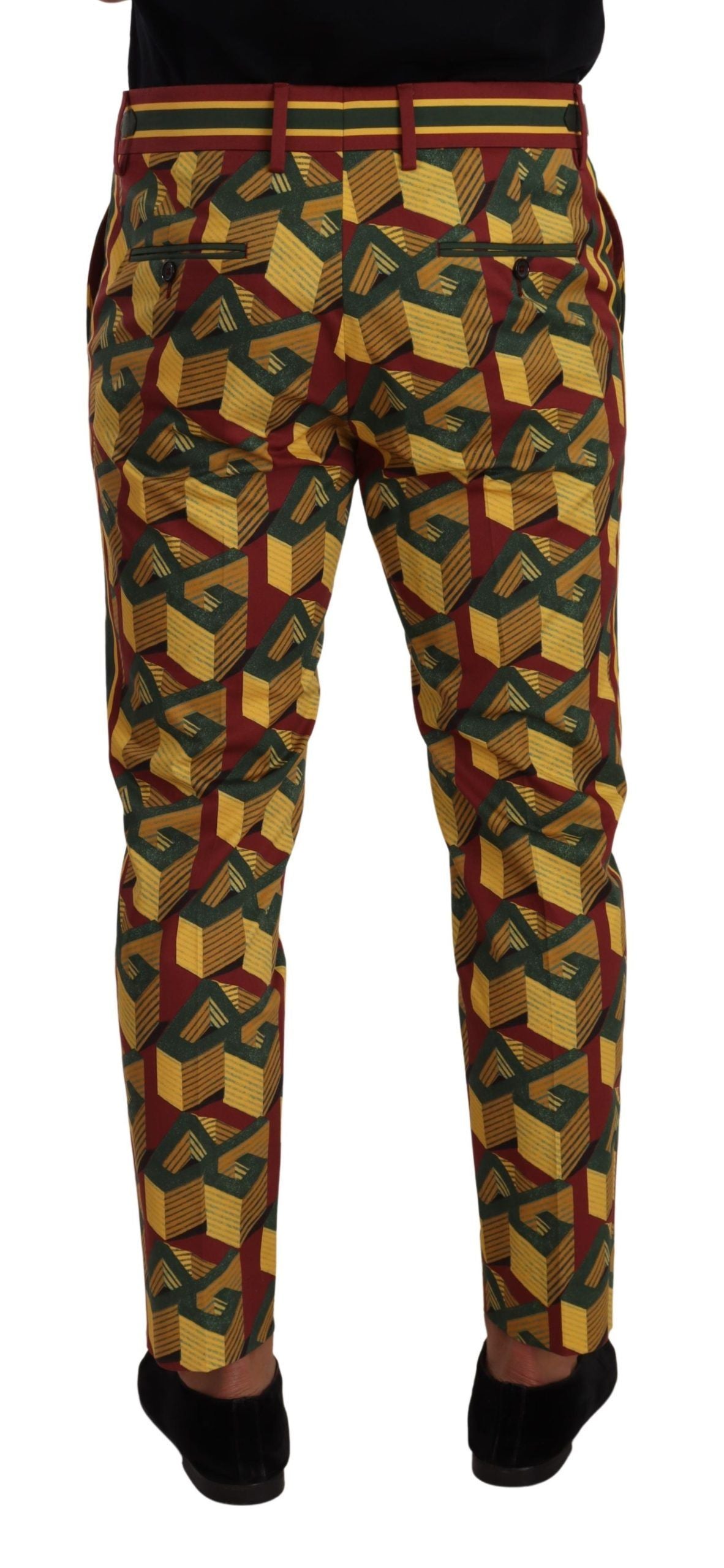 Multicolor Logo Mania katoenen taps toelopende broek