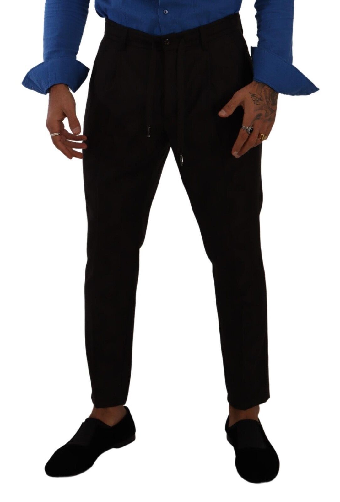 Bordeaux wollen heren skinny broek