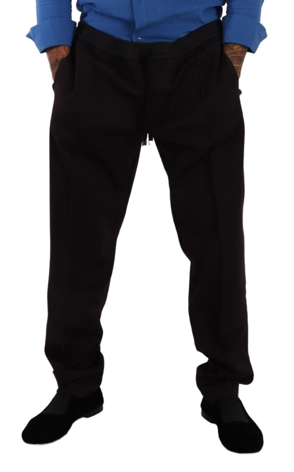 Bordeaux katoenen skinny broek voor heren