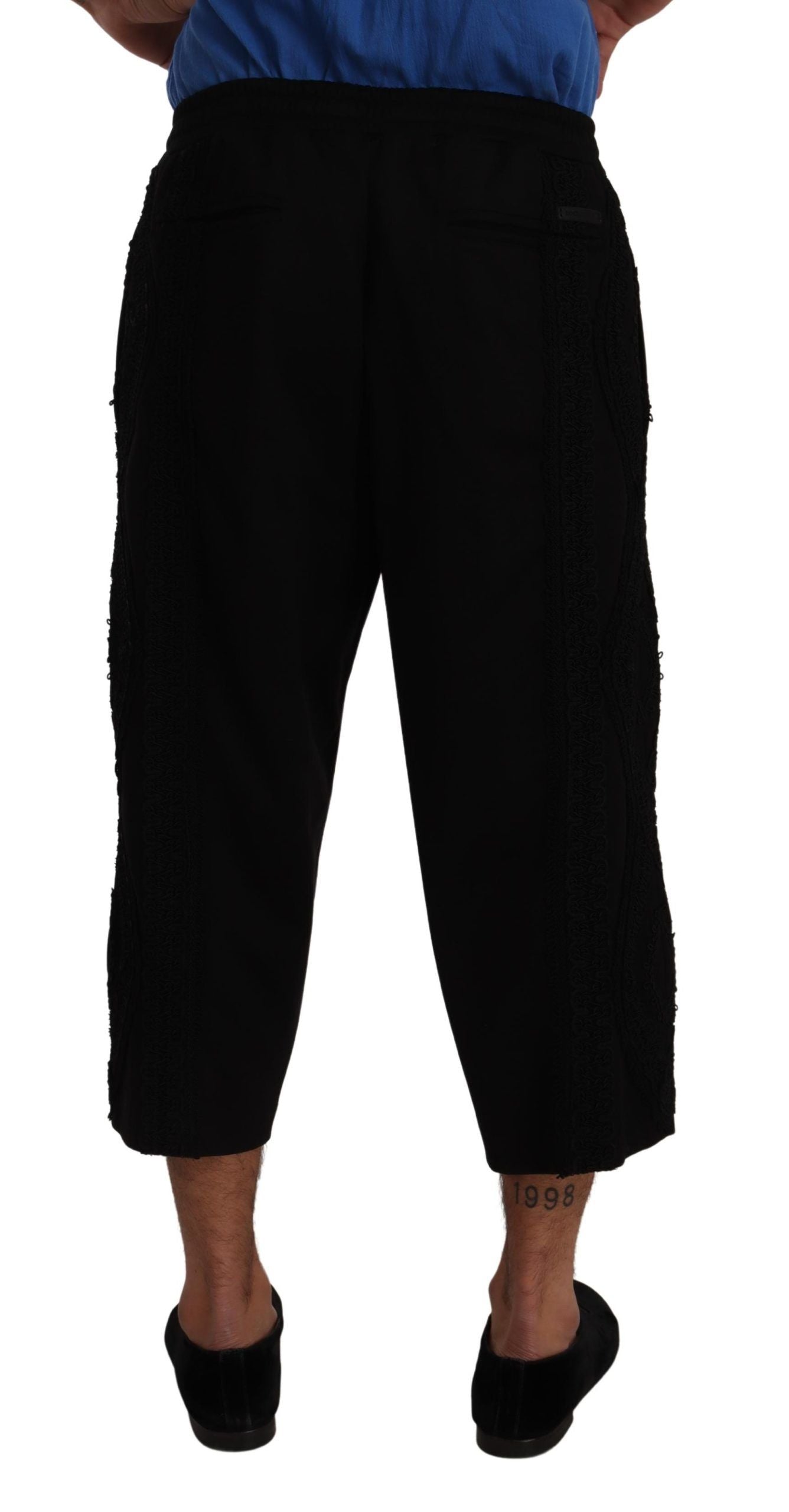 Zwarte katoenen Torero joggingbroek shorts broek