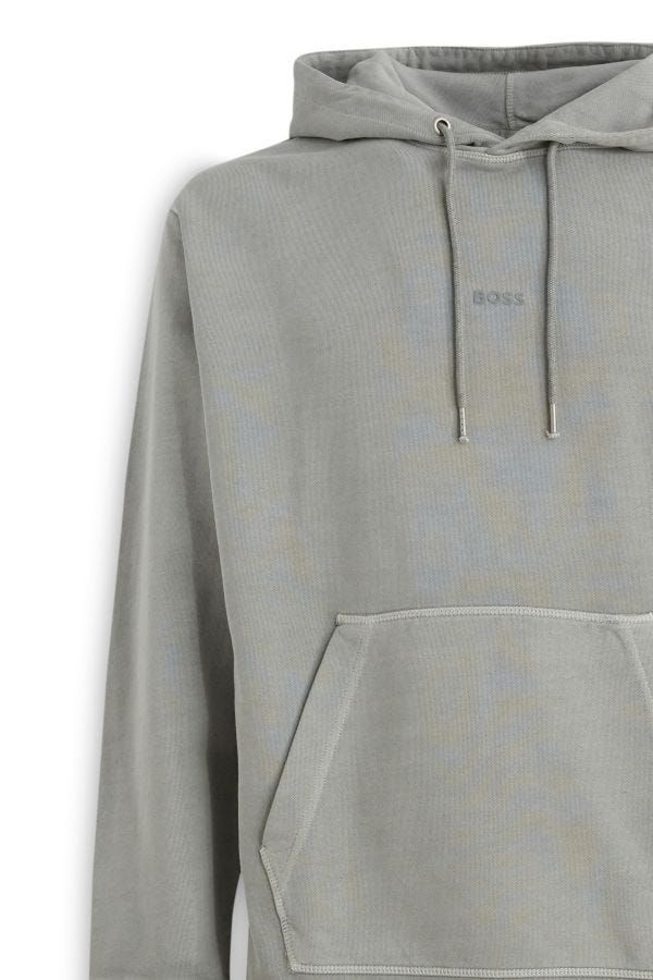 Elegante grijze katoenen hoodie met capuchon