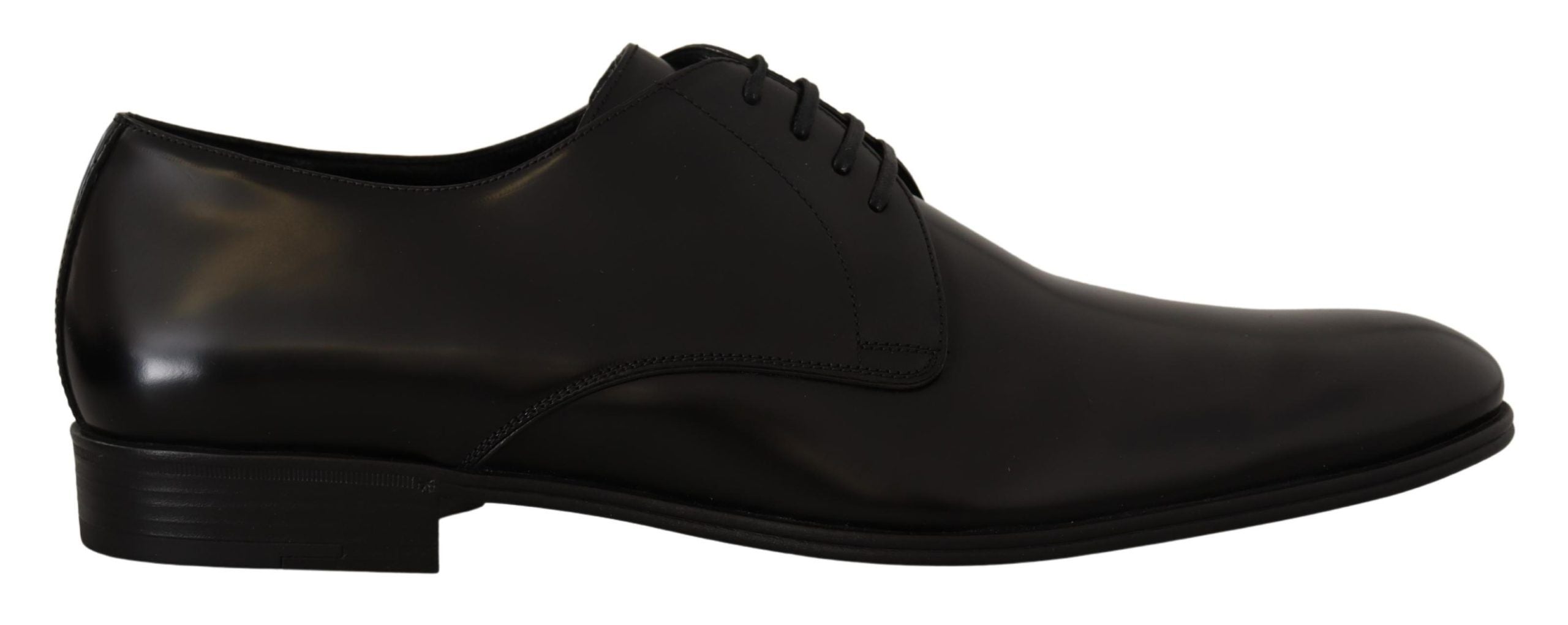 Zwarte leren veterschoenen voor formeel gebruik