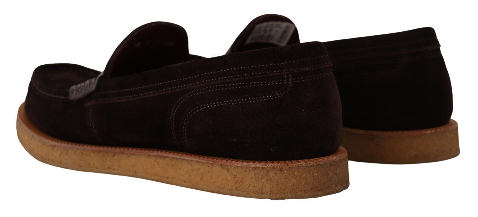 Bruine suède leren instappers mocassinschoenen