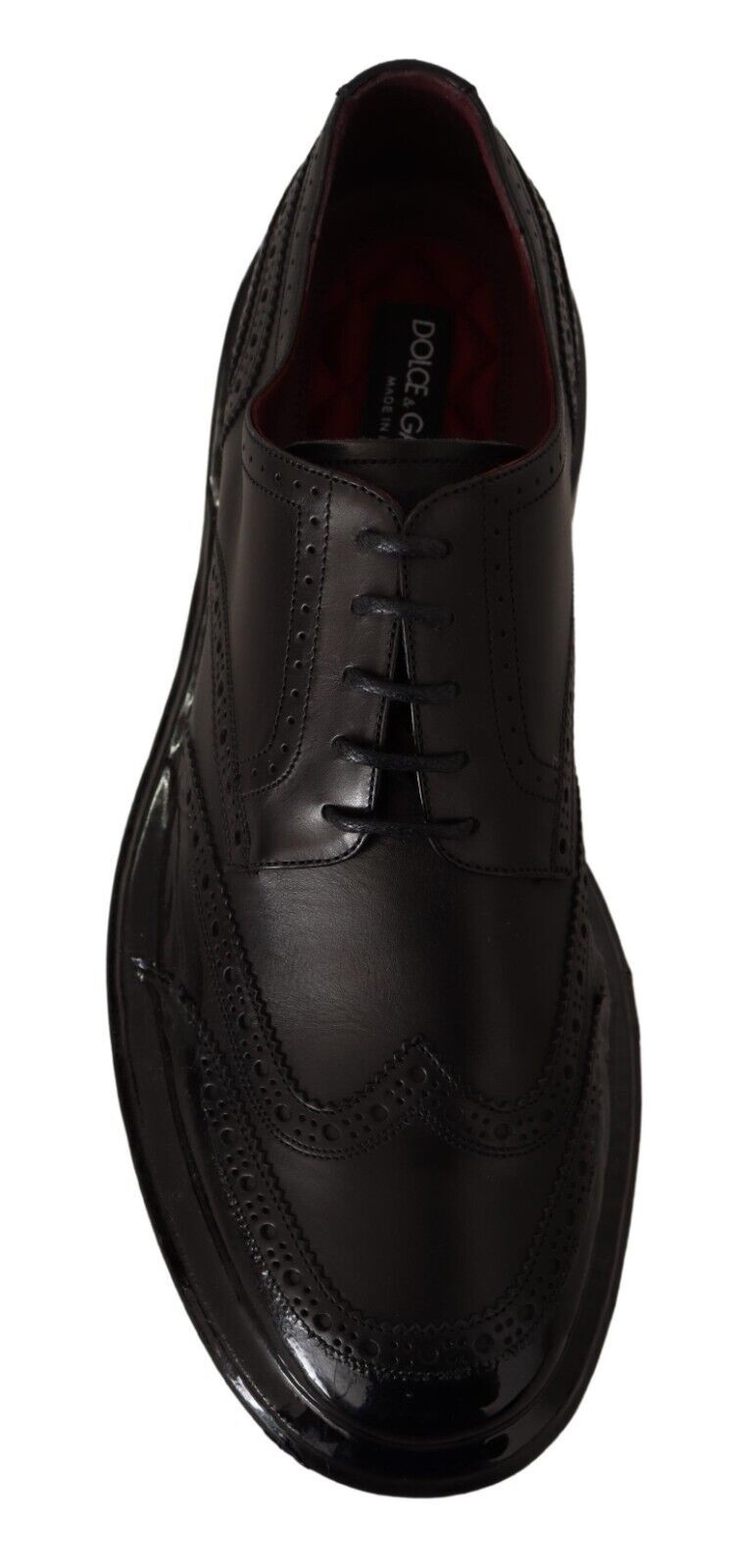 Zwarte leren Oxford Wingtip formele Derby-schoenen