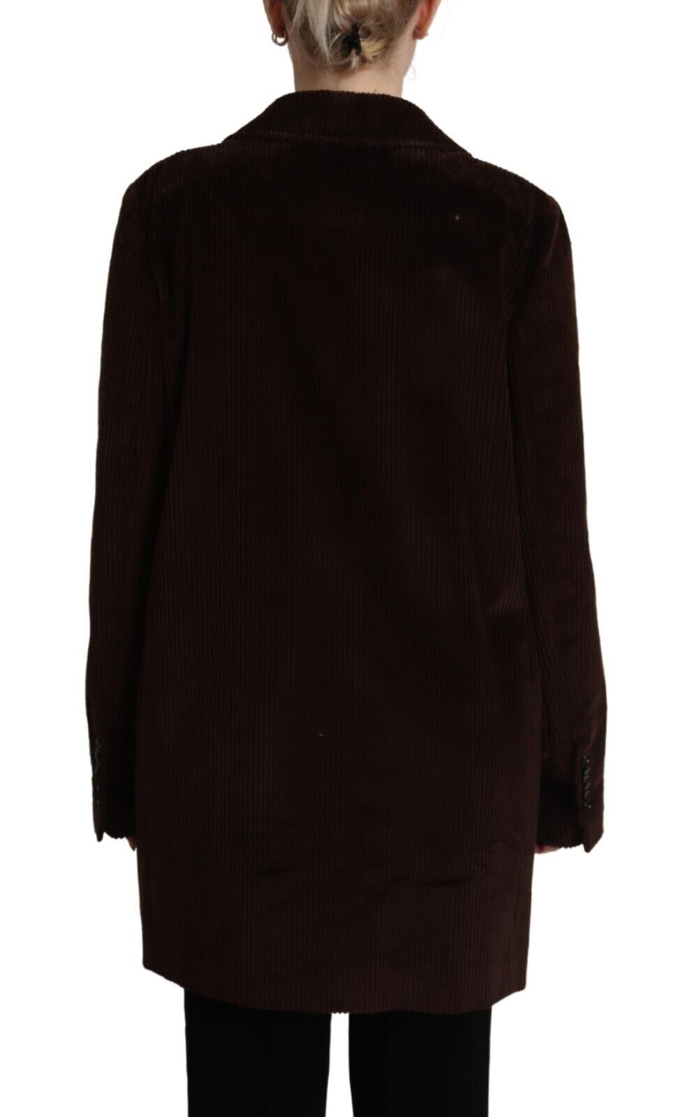Bordeaux Corduroy Katoenen Blazer Oversized Jas