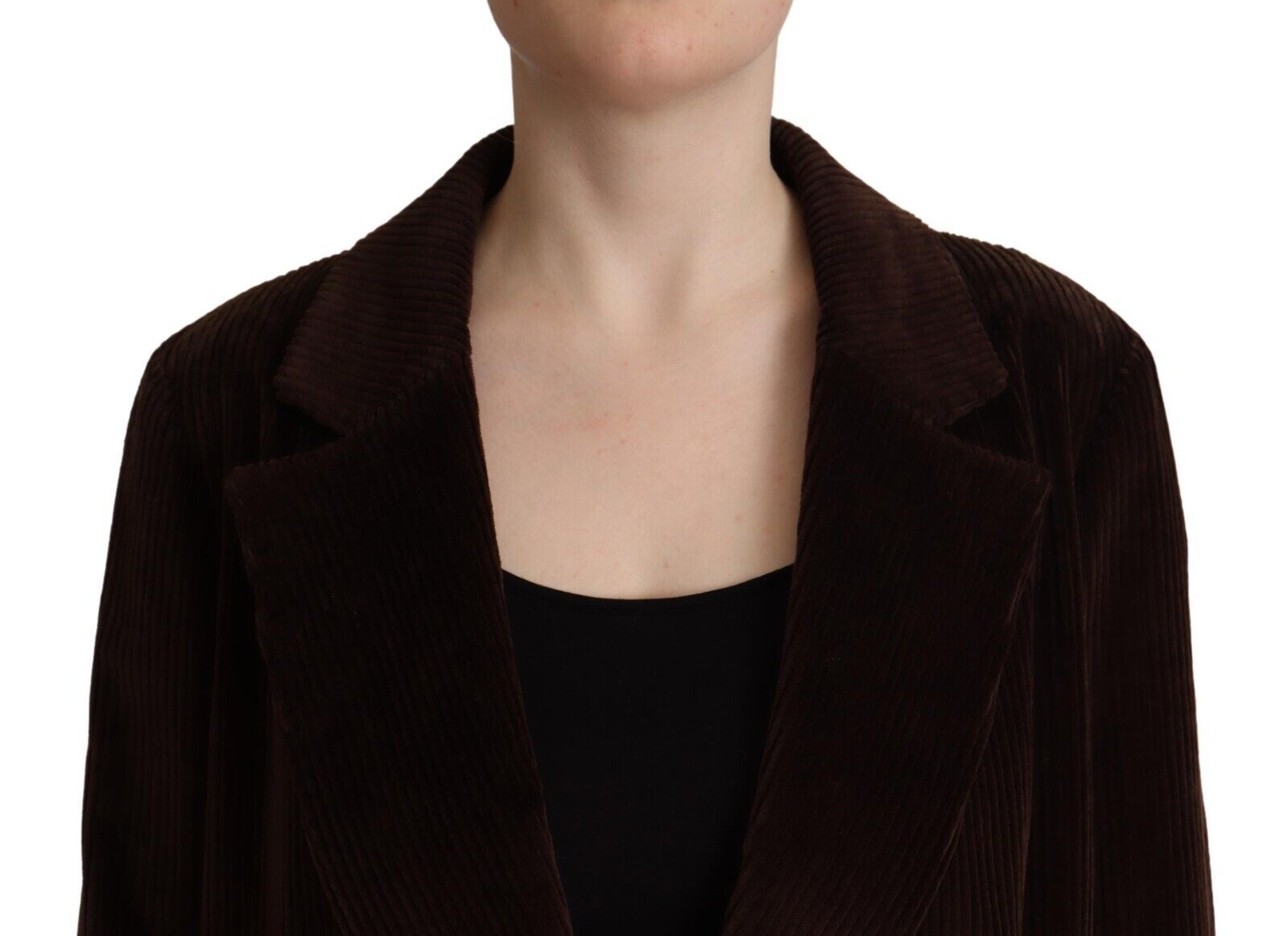 Bordeaux Corduroy Katoenen Blazer Oversized Jas