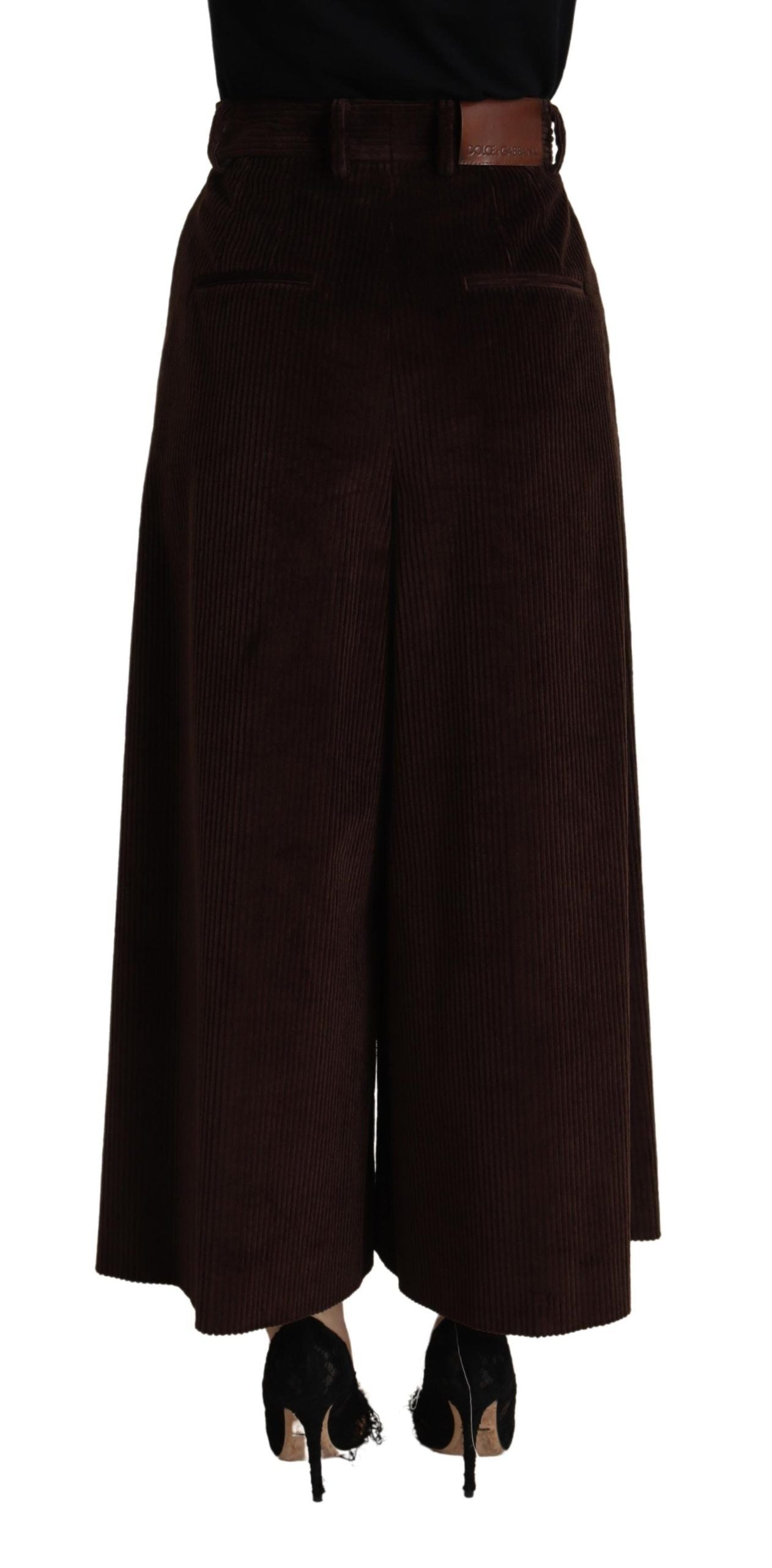 Bordeaux Corduroy Katoenen Broek Wijde Pijpen