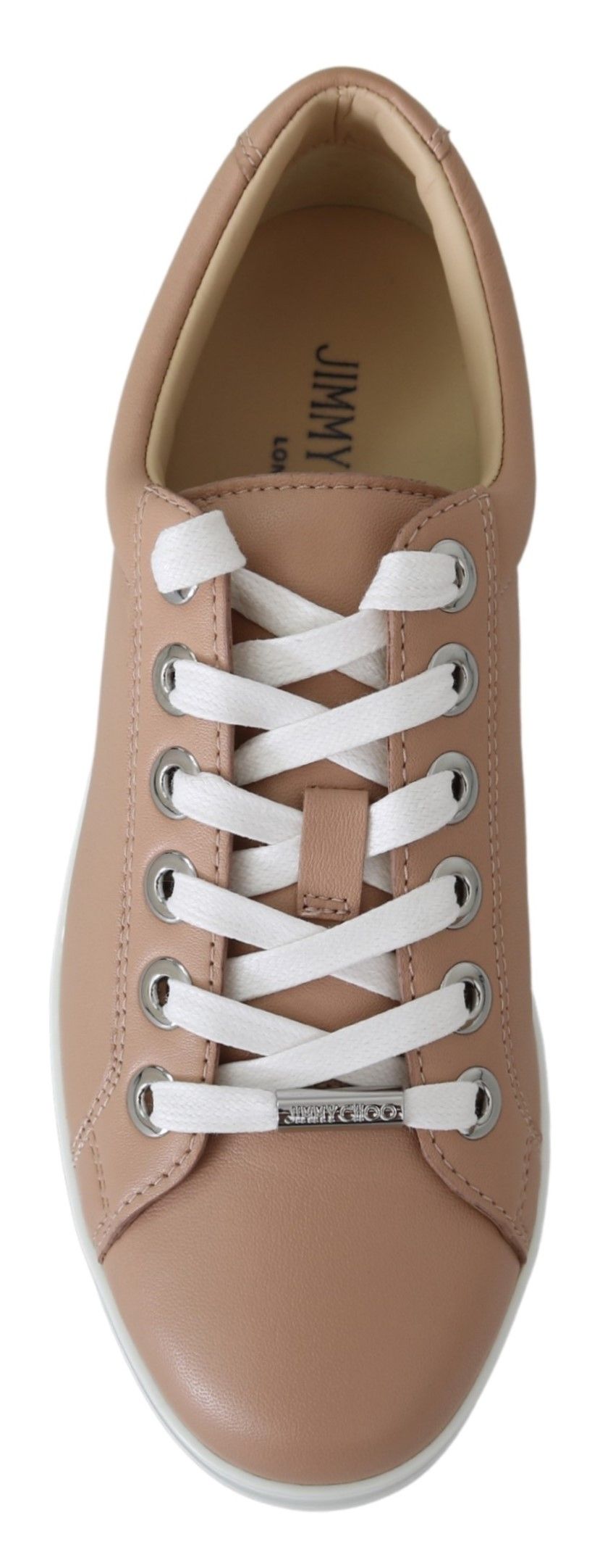 Poederroze nappaleren sneakers