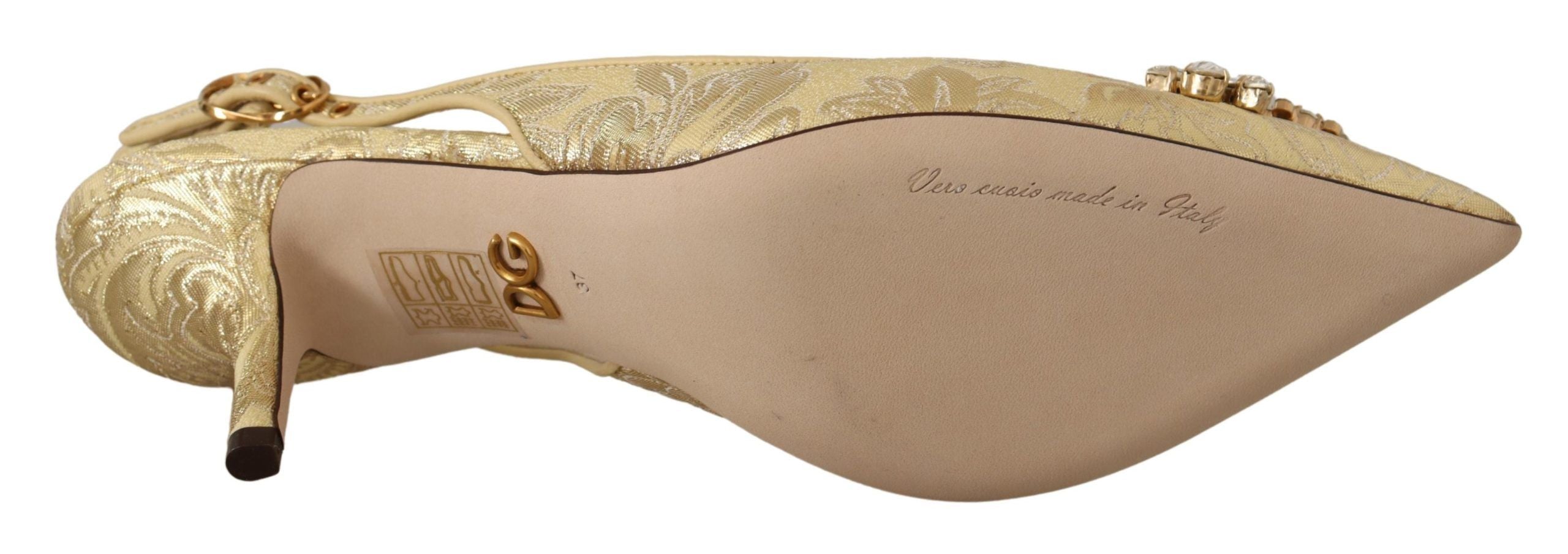 Gouden kristallen slingbacks pumps hakken schoenen