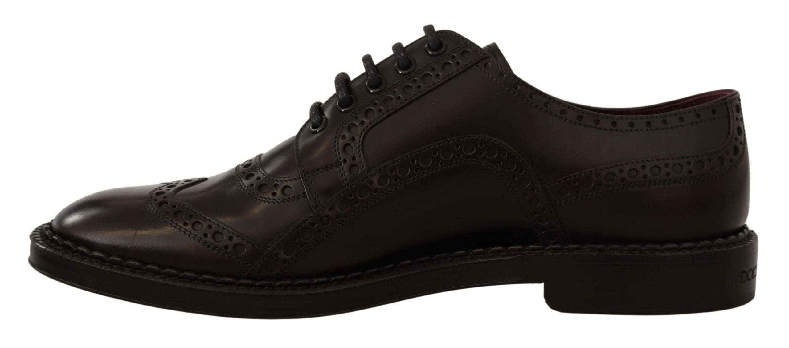 Paarse leren Oxford Wingtip formele schoenen