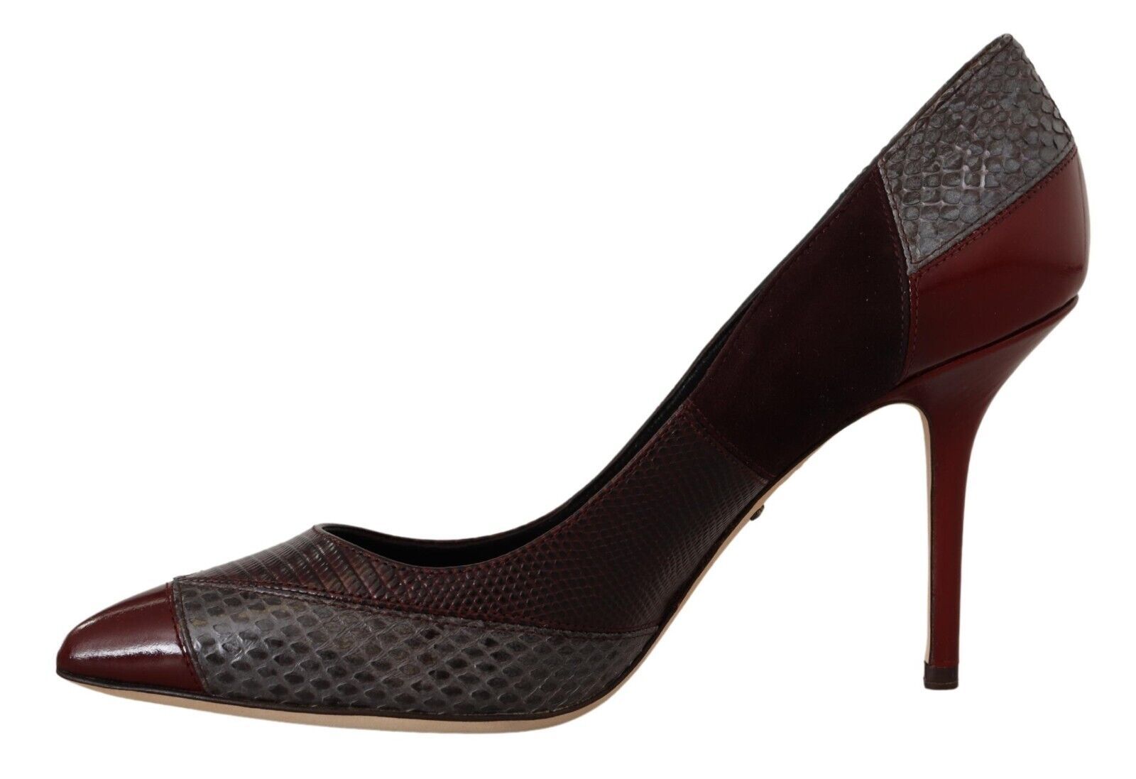Veelkleurige exotische leren pumps met hak