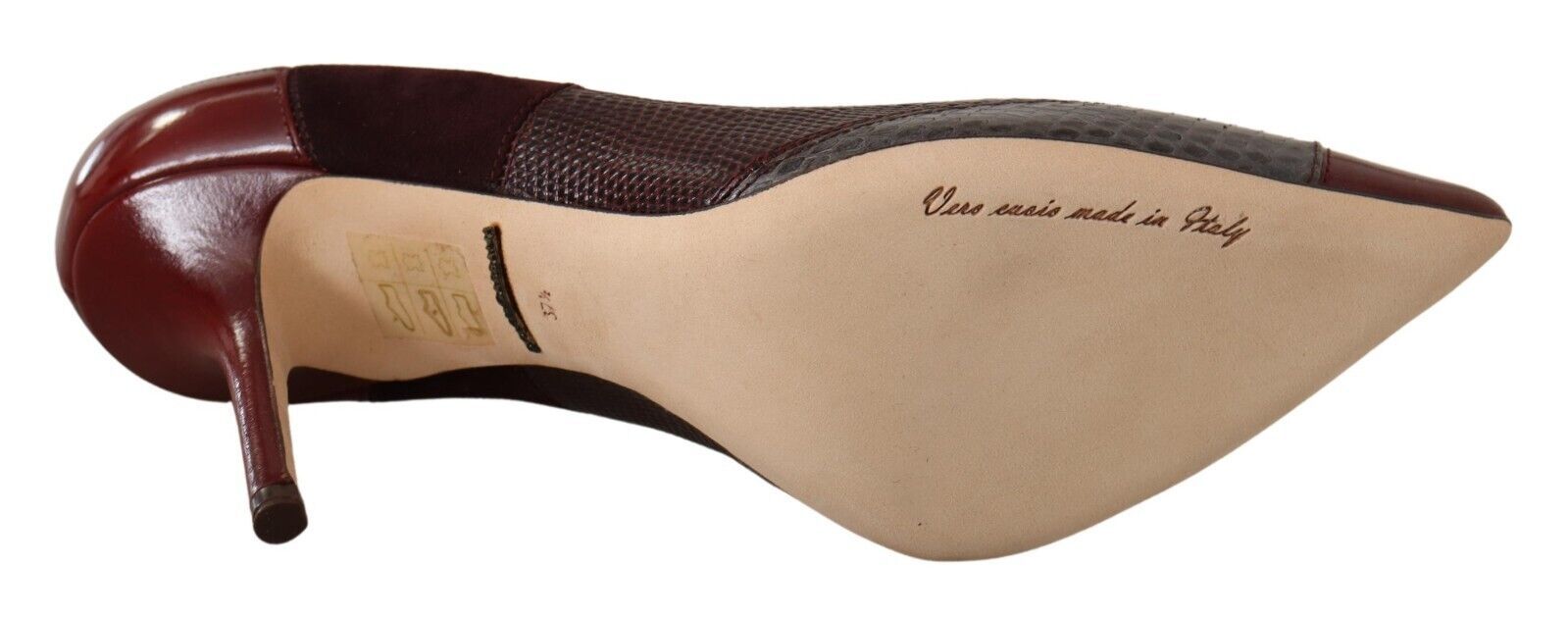 Veelkleurige exotische leren pumps met hak