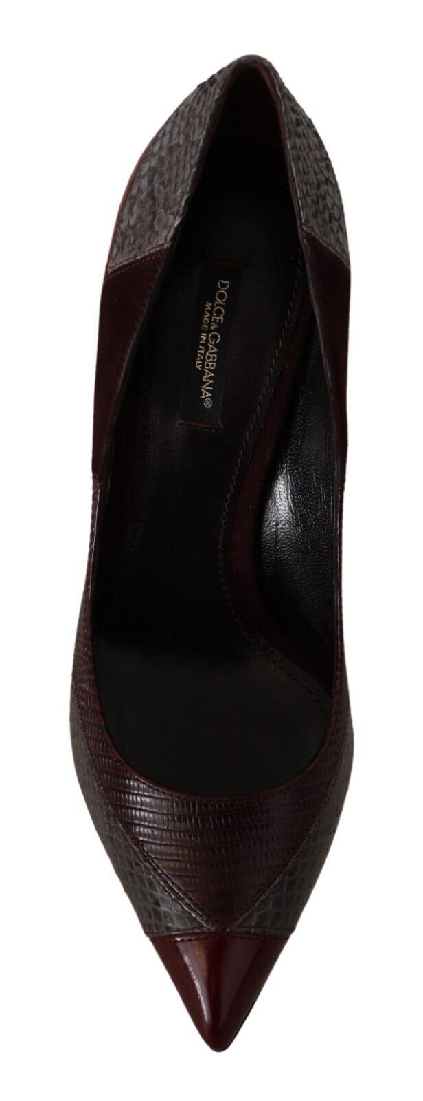 Veelkleurige exotische leren pumps met hak