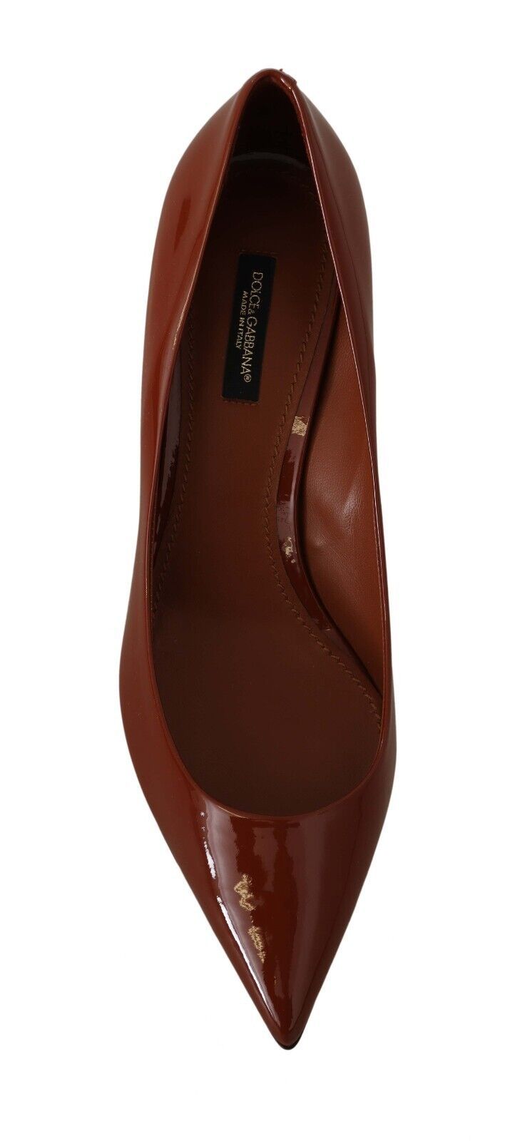 Bruine Kitten Heels Pumps Lakleren Schoenen