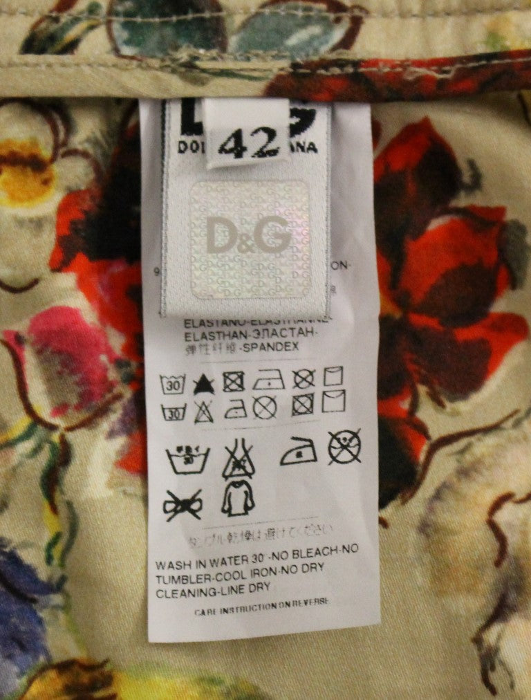 Beige katoenen chinobroek