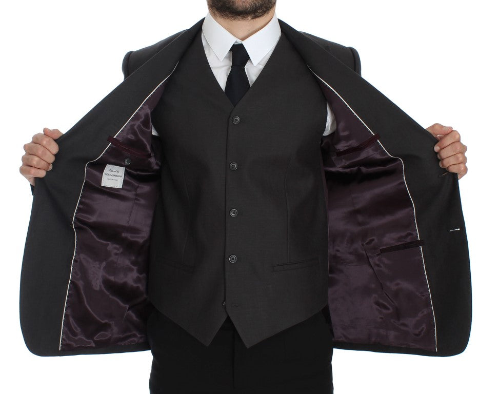 Grijs slim fit linnen blazerjack