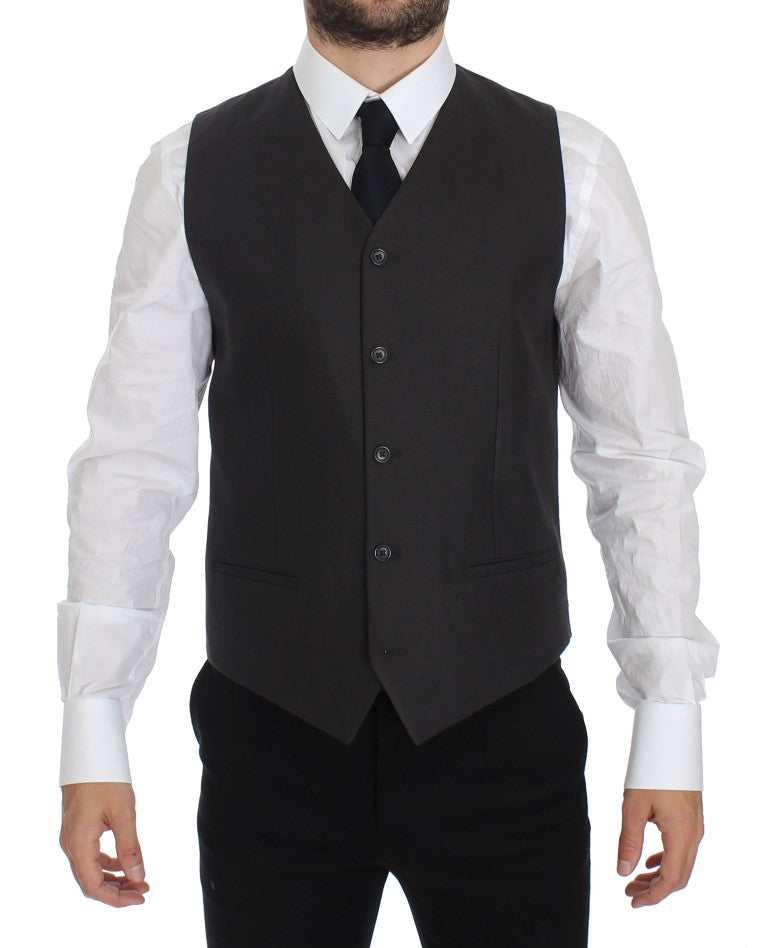 Grijs slim fit linnen blazerjack