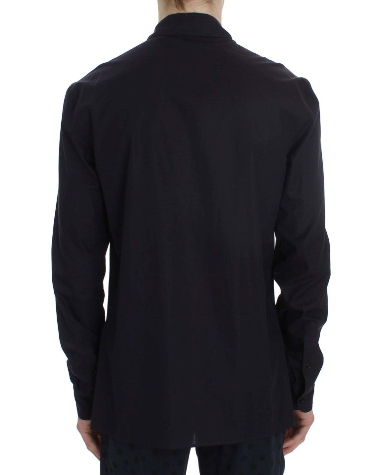 Paars gestreept katoenen pyjama-loungeshirt