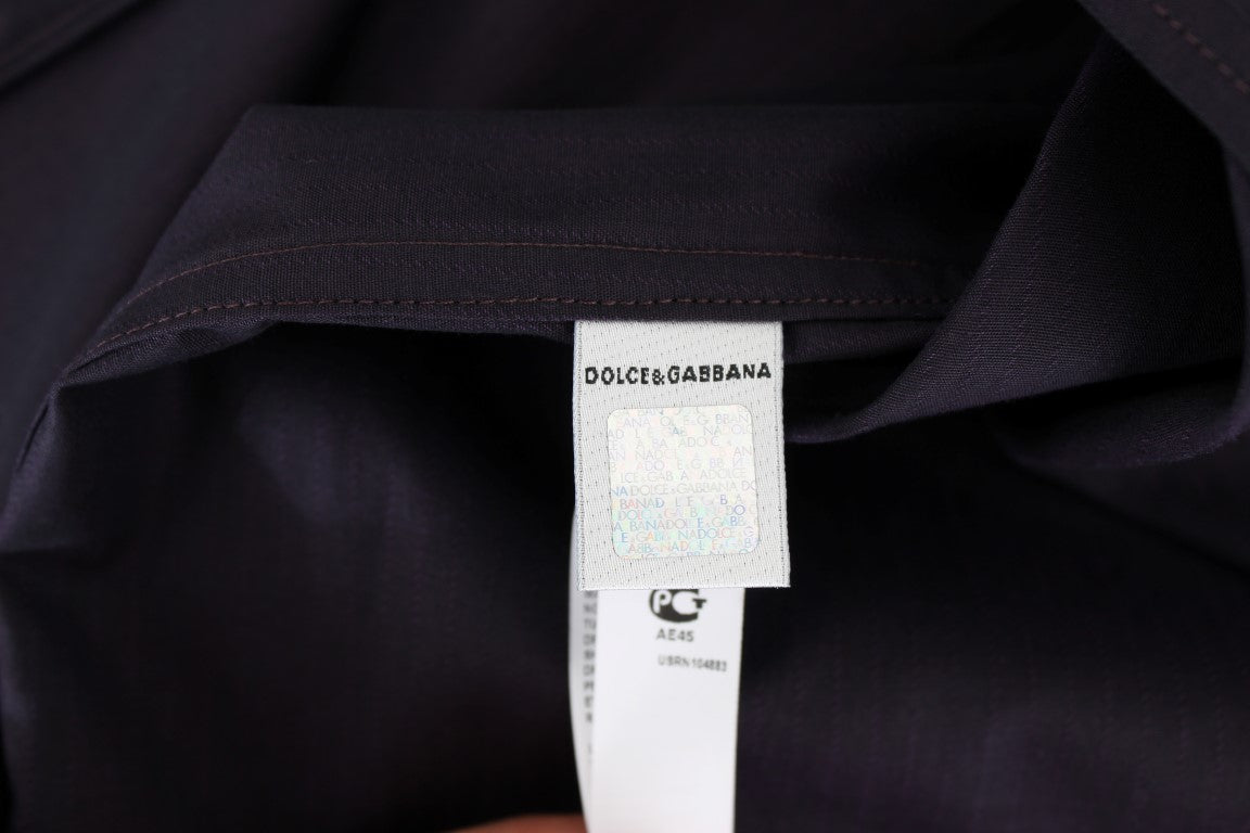 Paars gestreept katoenen pyjama-loungeshirt