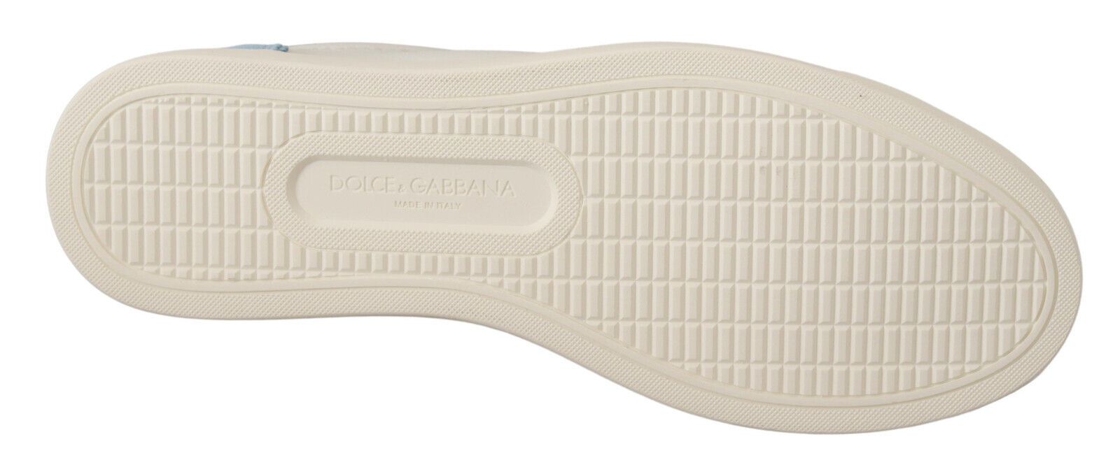 Witte blauwe leren lage sneakers