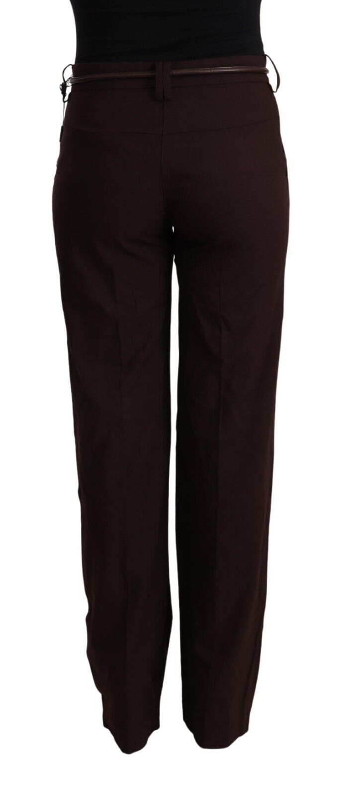 Zwarte hoge taille rechte formele broek
