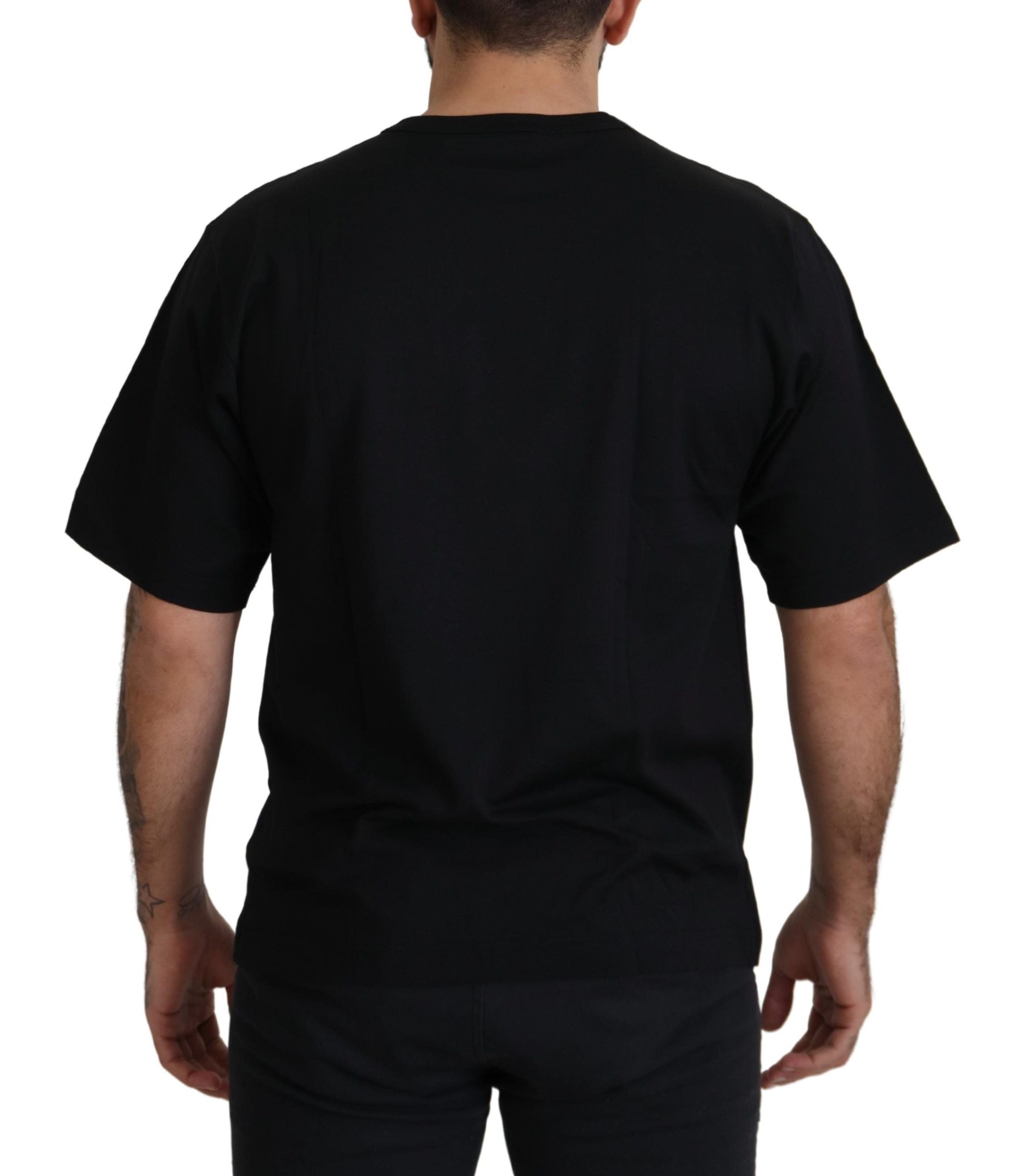 Zwart Goud STAR Crown DG Katoenen Crewneck T-shirt