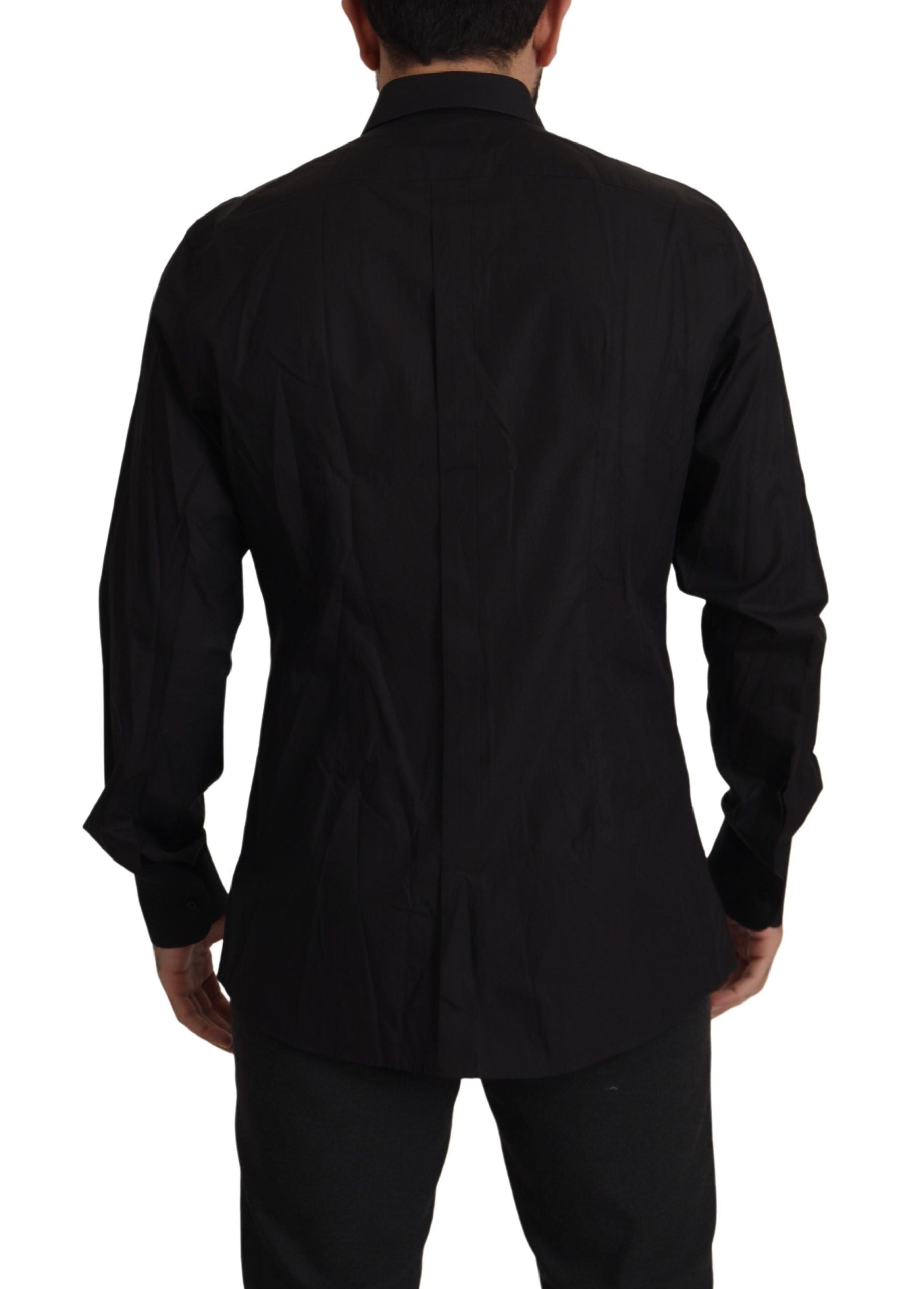 Zwart GOUD Slim Fit Smokingoverhemd