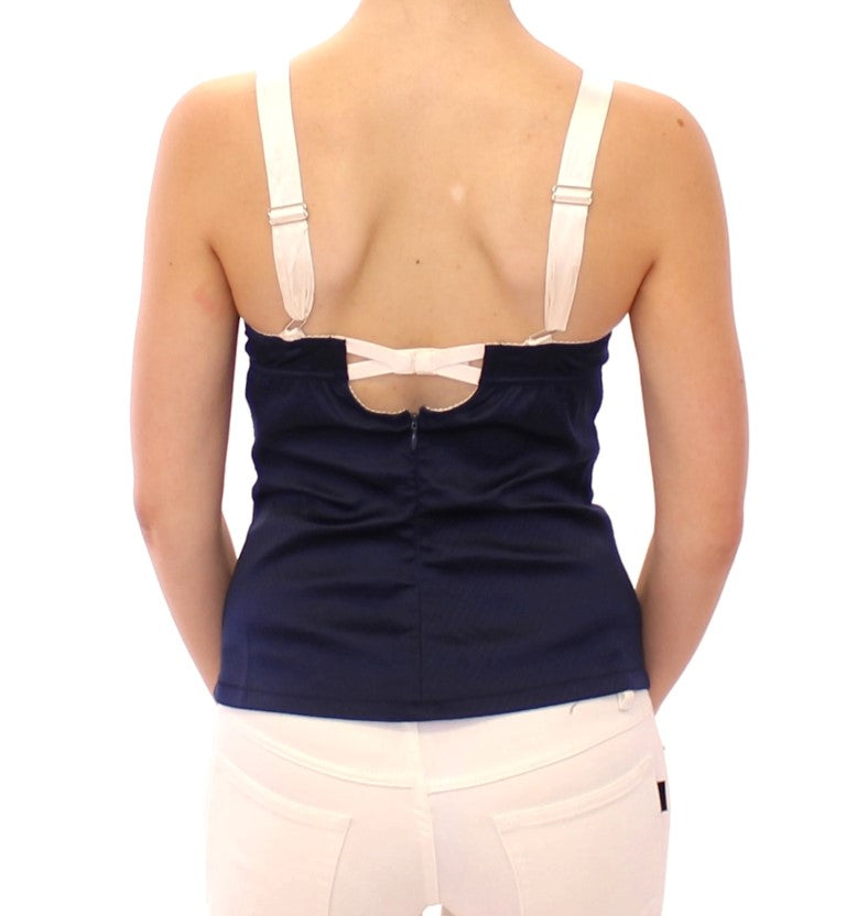 Tanktop met blauw zeemansmotief