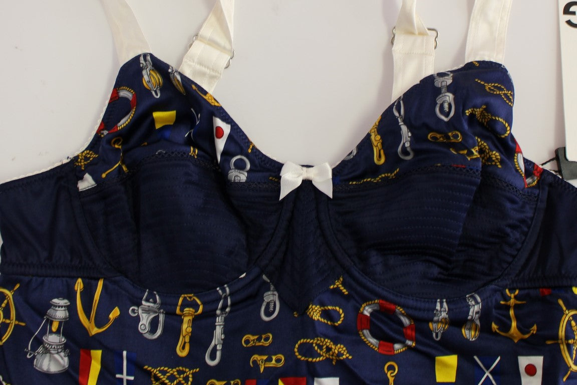 Tanktop met blauw zeemansmotief