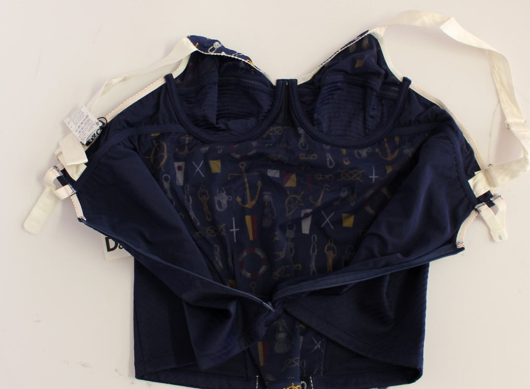 Tanktop met blauw zeemansmotief