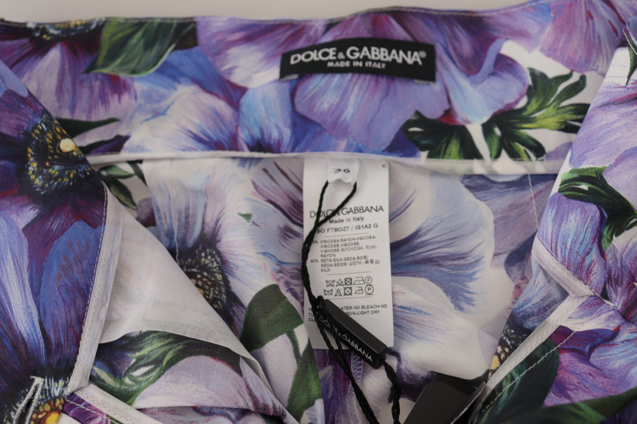 Paarse Anemone hoge taille hotpants shorts