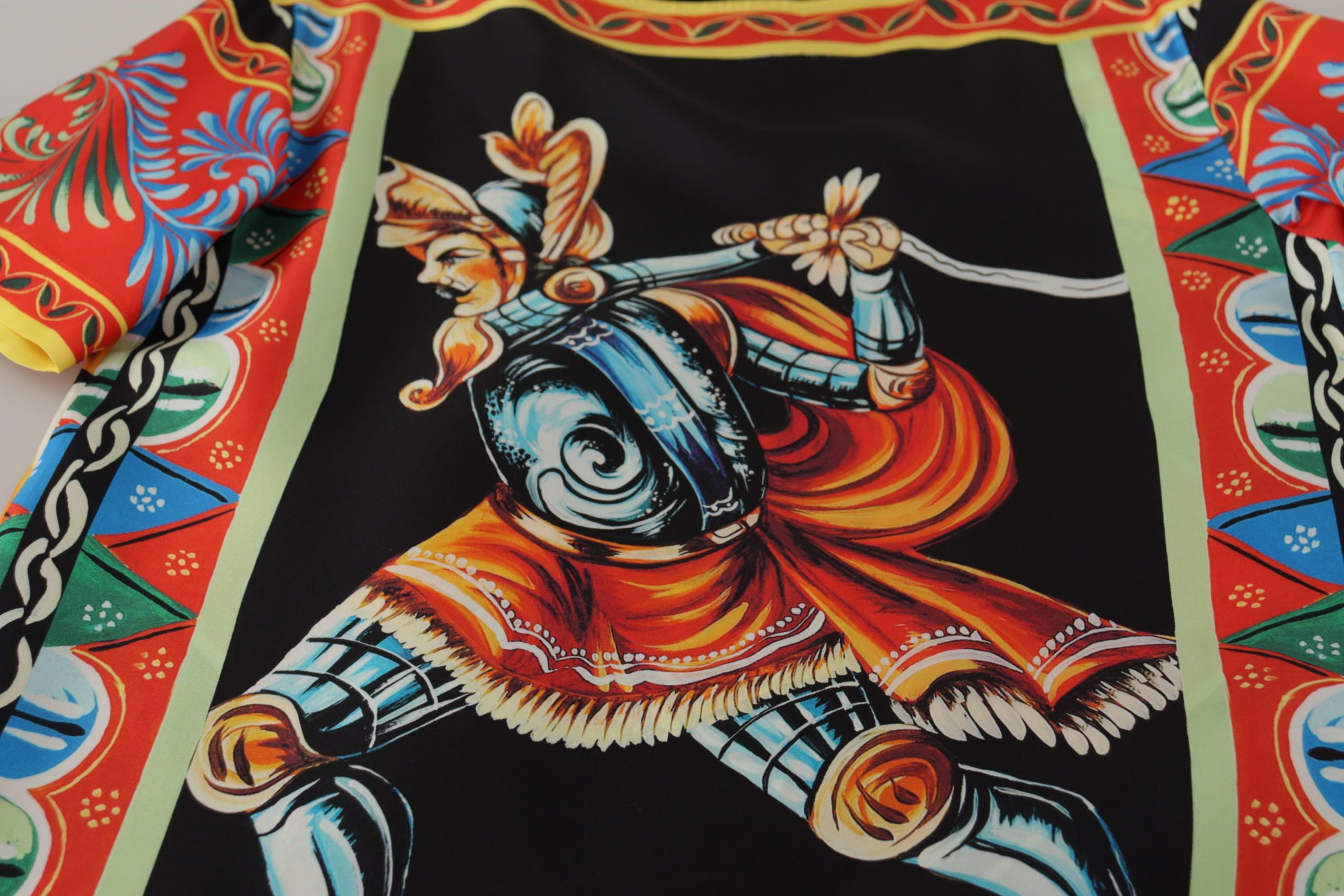 Multicolor Soldier Carretto Zijden Top T-shirt