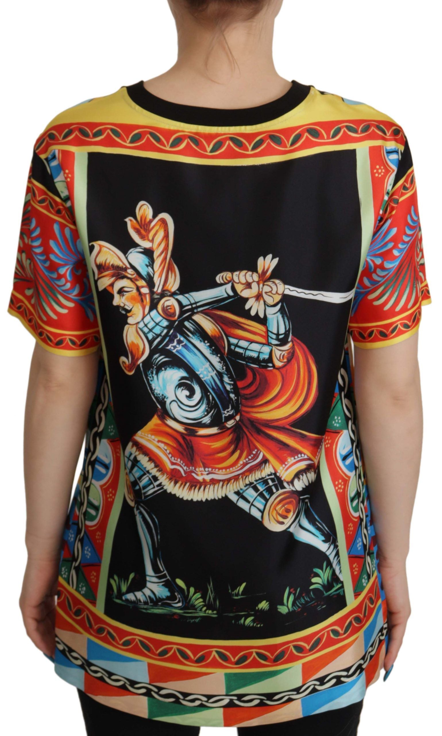 Multicolor Soldier Carretto Zijden Top T-shirt