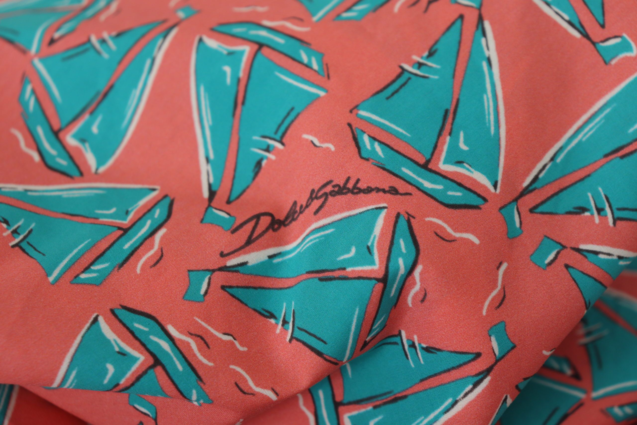 Roze katoenen T-shirt met zeilbootprint