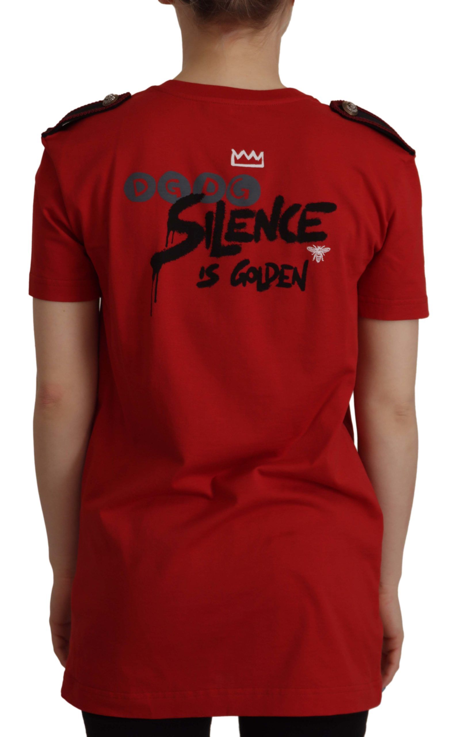 Rood Amor Vincit Omnia T-shirt met ronde hals