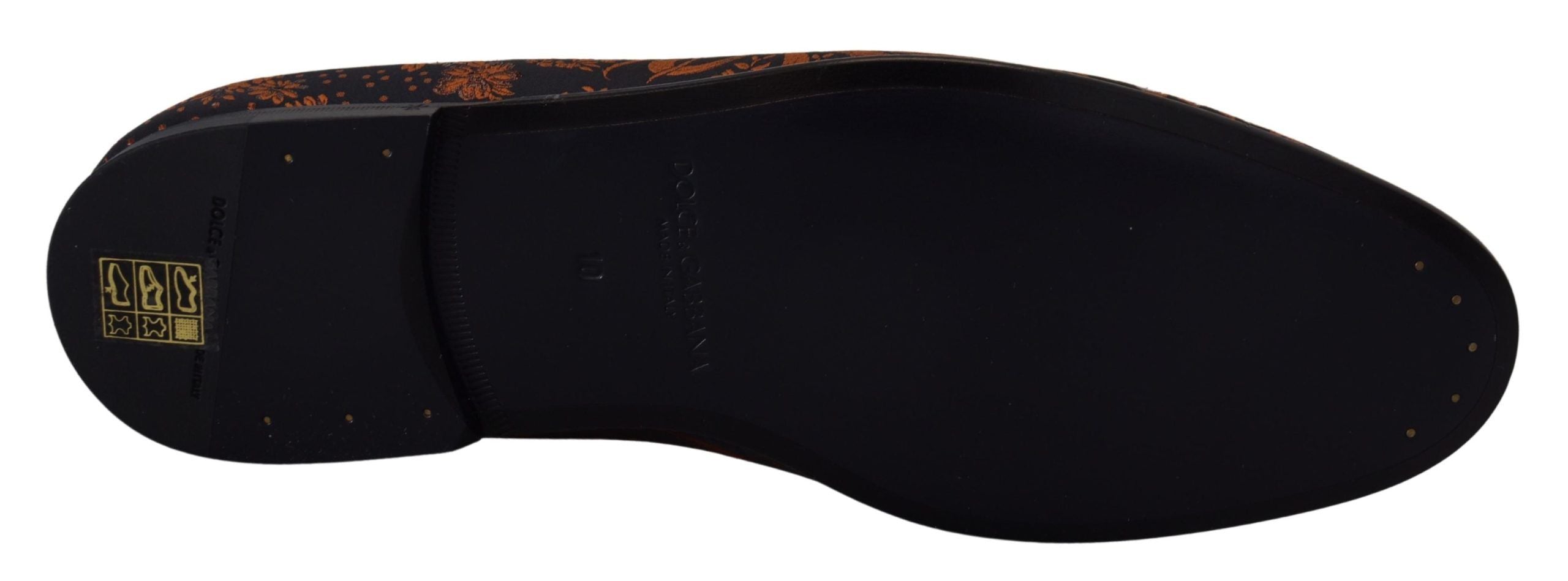 Blauwe roestkleurige loafers met bloemenprint