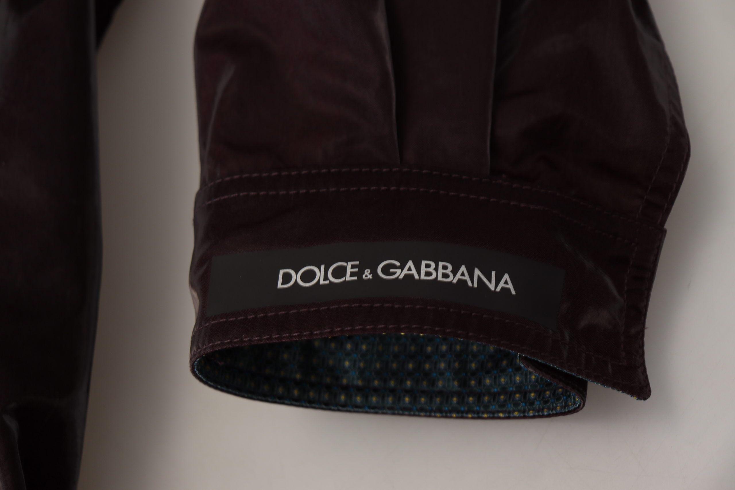 Bordeaux nylon kraag herenjas