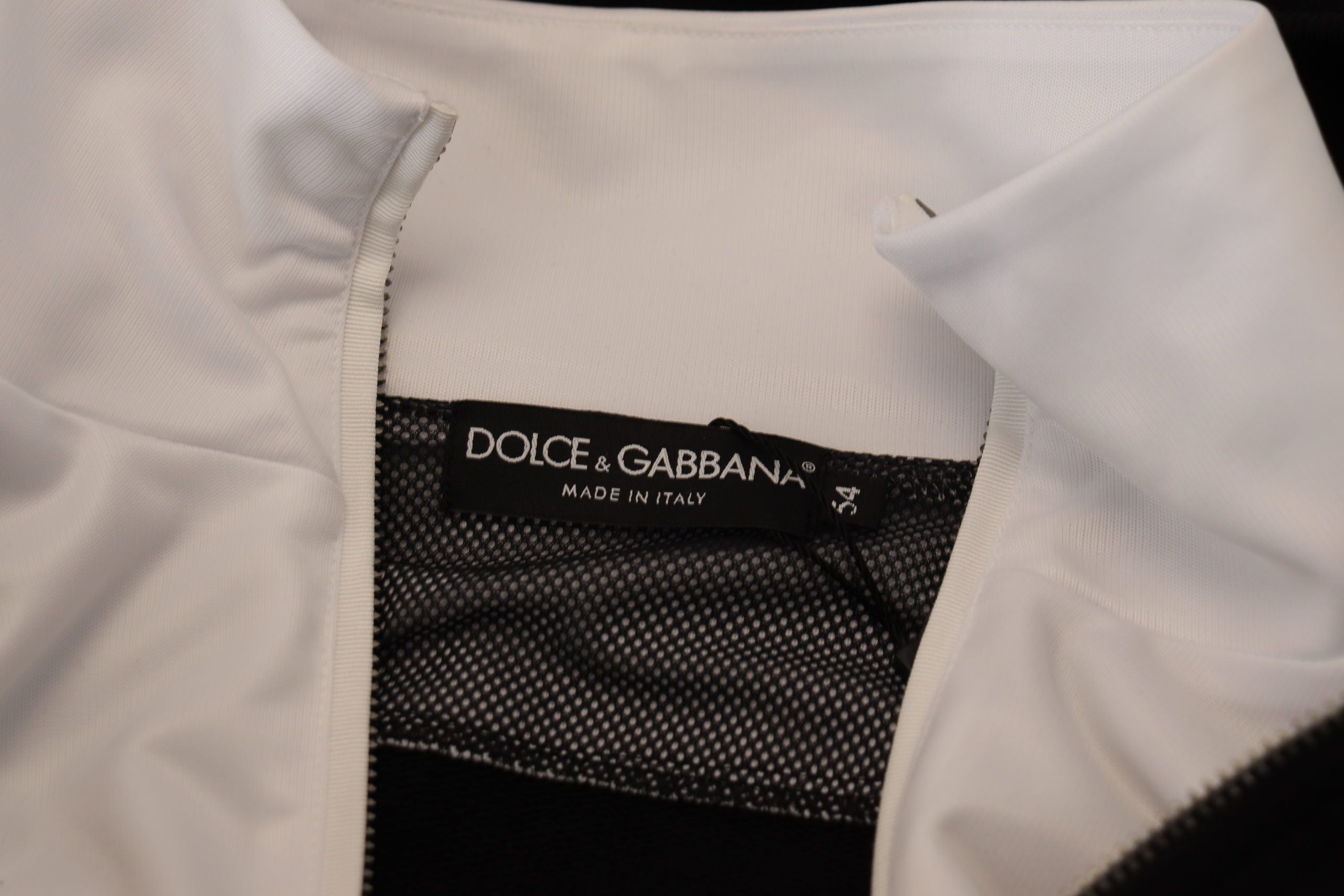 Zwarte polyester capuchonjas met volledige ritssluiting