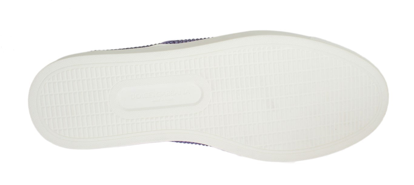 Paarse sneakers met strass canvas logo