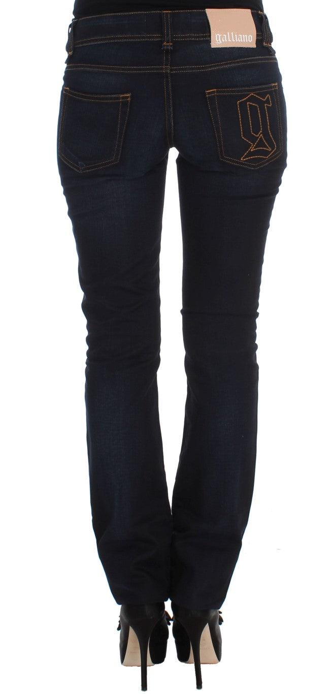 Blauwe katoenen slim fit jeans