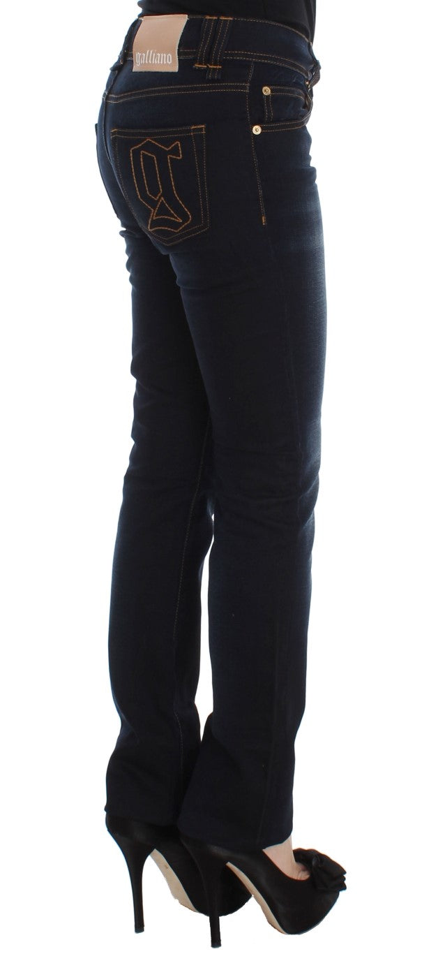 Blauwe katoenen slim fit jeans