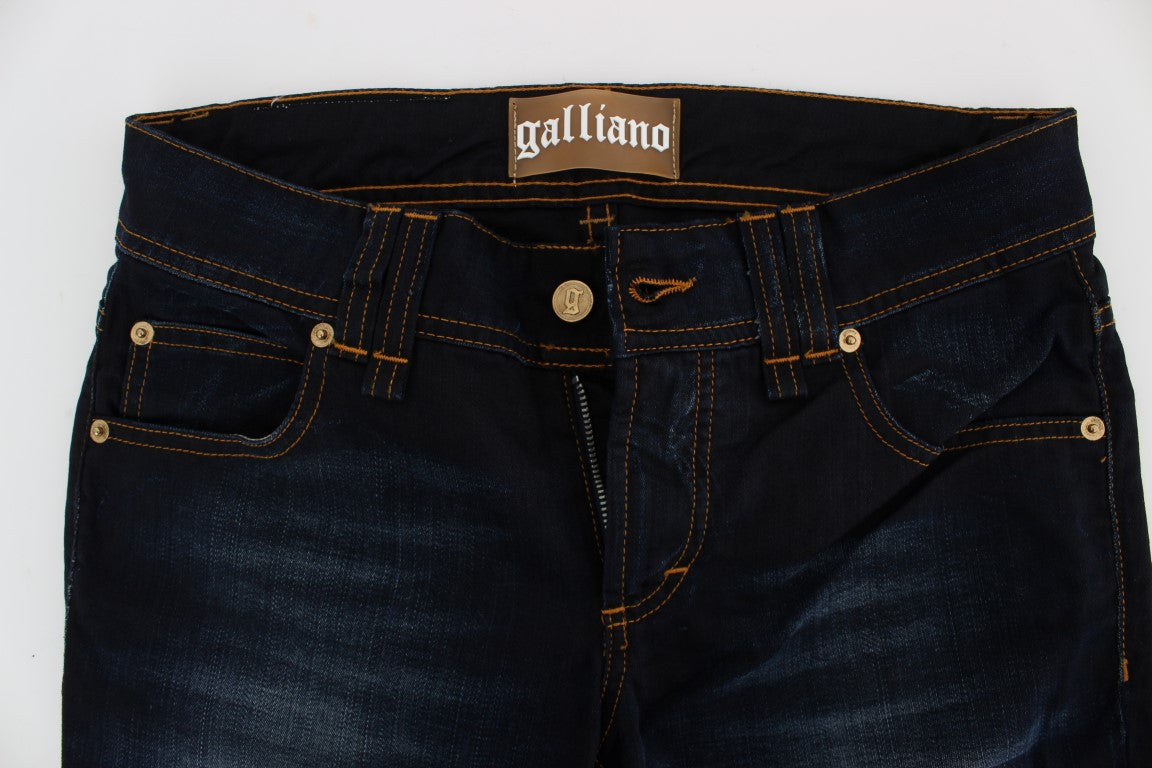 Blauwe katoenen slim fit jeans
